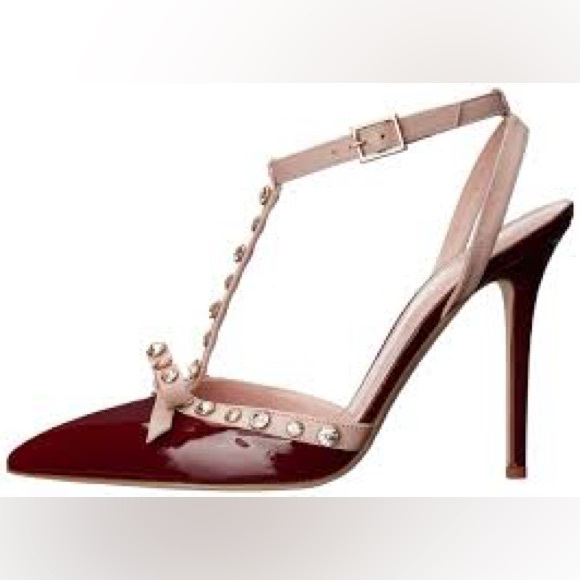 Kate Spade Lydia  Burgundy and Pink Heels. Sz.8 - Picture 1 of 7